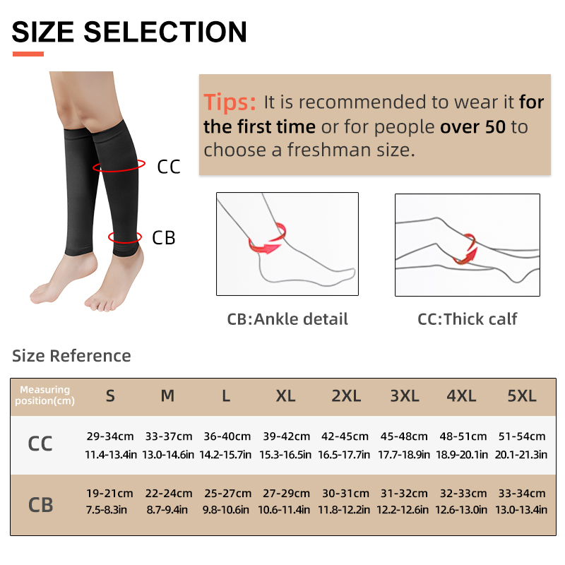 Plus Size S-5XL Running Atleti - Compression Sleeve Calf recensie en prijs